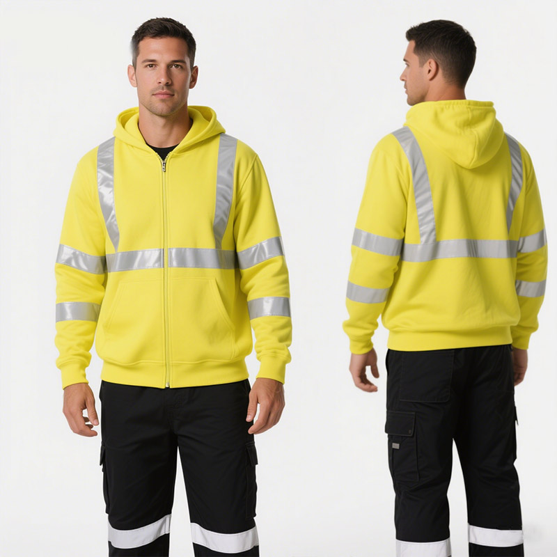 Reflective Hi Vis FR Work Hoodie Jacket - Workwear & Uniforms - dute.fsxlbwindows.com